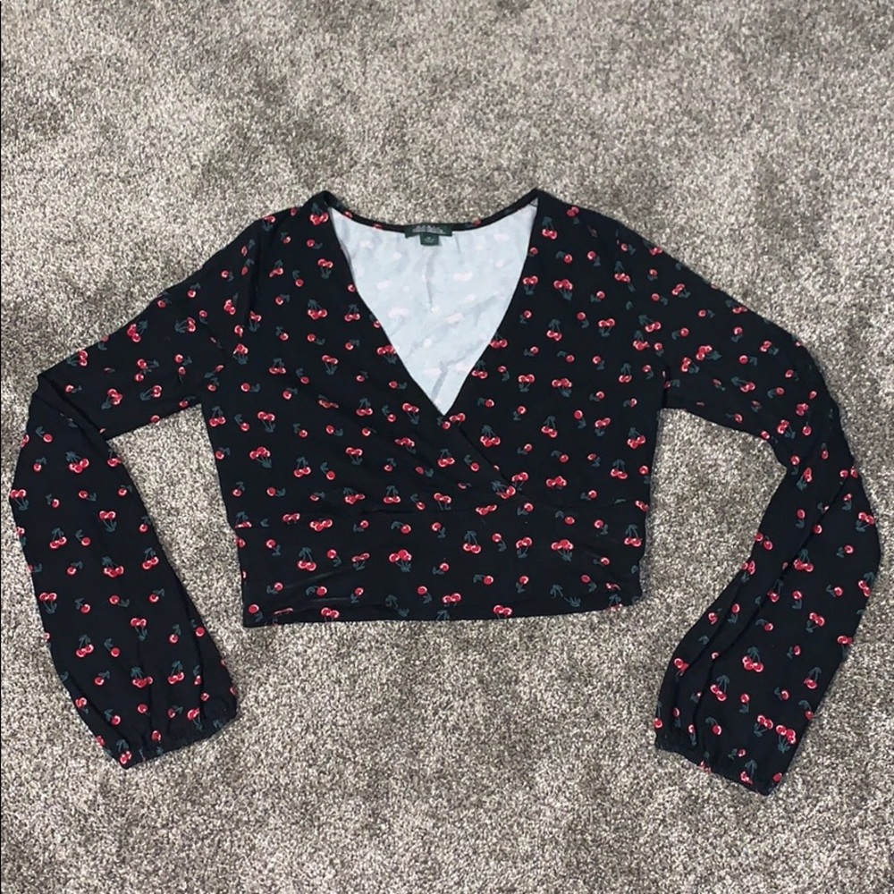 wild fable long sleeve crop top